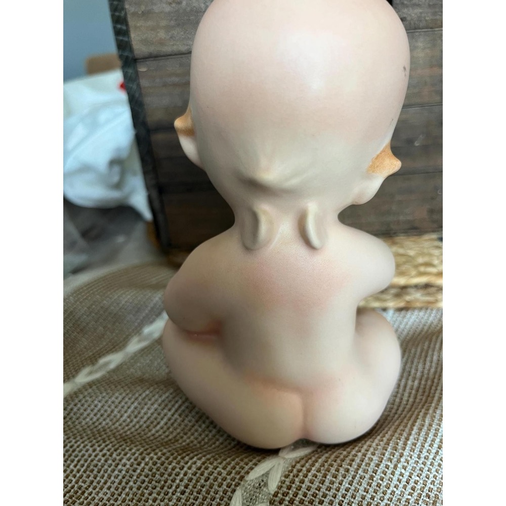 Vintage Baby Shower Hand-made Kewpie Doll powder holder from 1970 - Picture 3 of 6